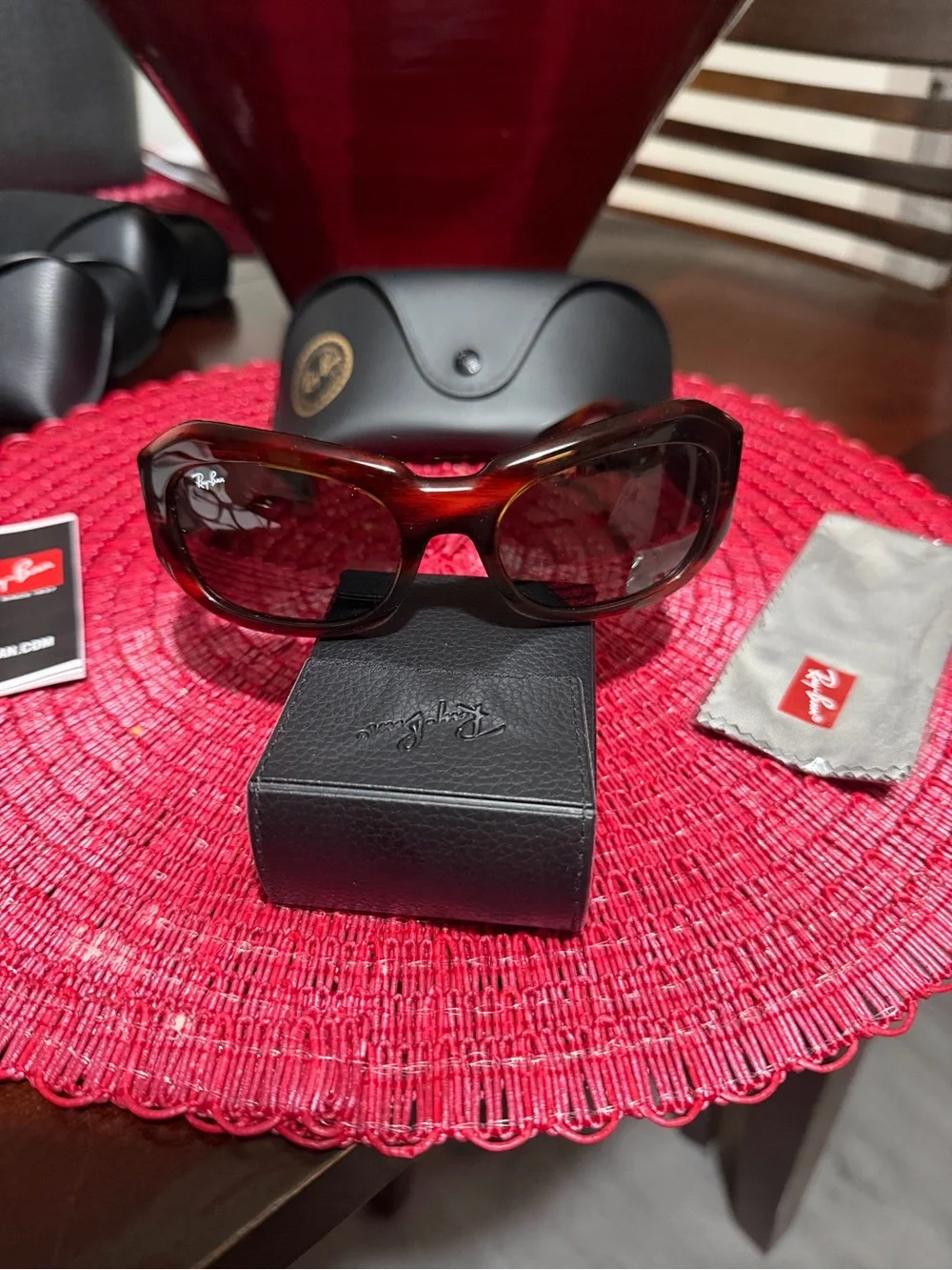 Ray-Ban Brown Tortoise Oversized Sunglasses